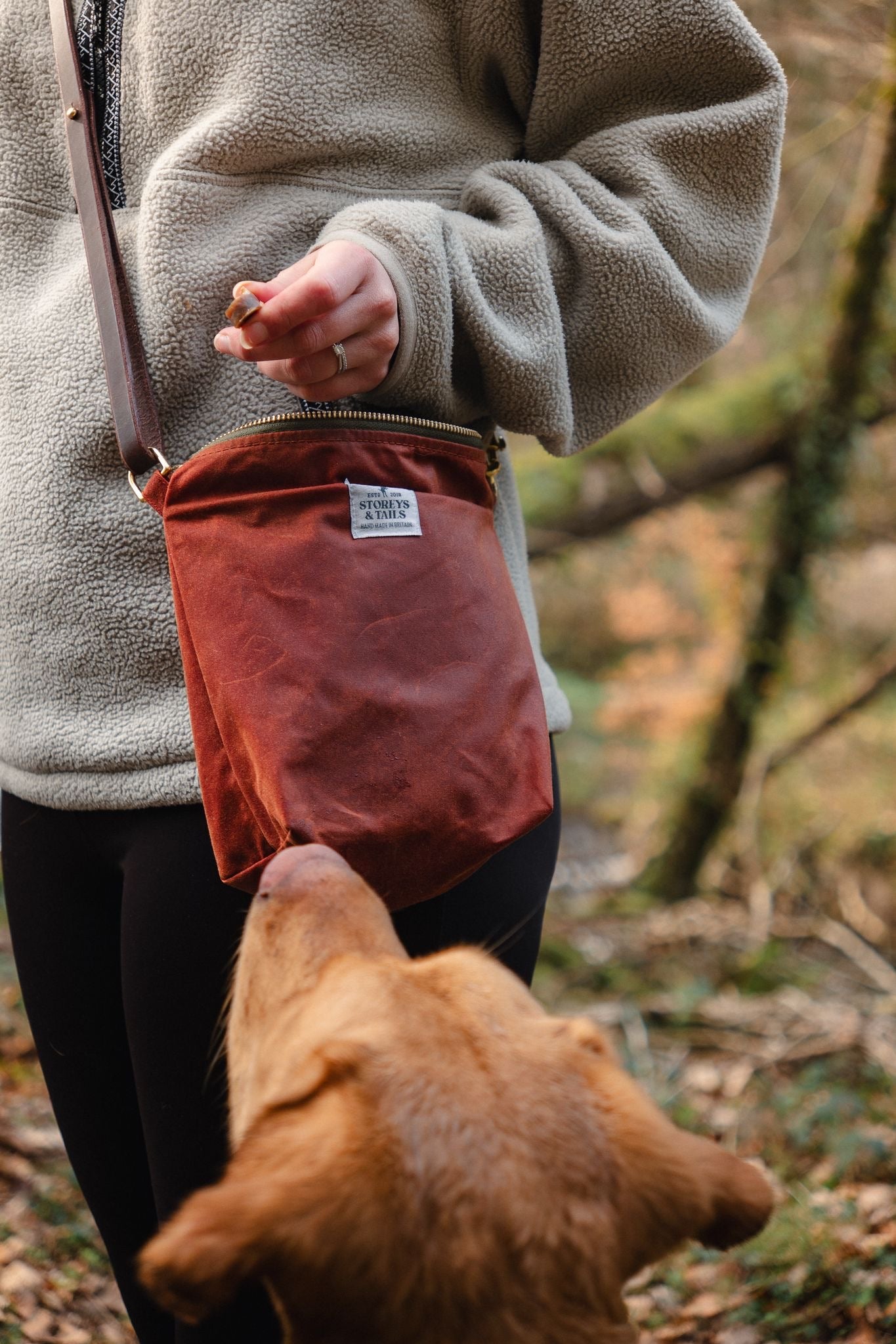 Peppercombe cross body bag - Brick Red cotton