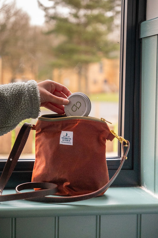 Peppercombe cross body bag - Brick Red cotton