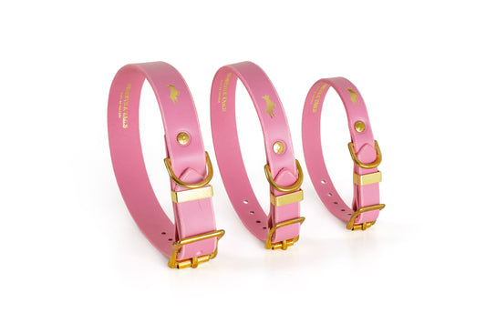 Luxury leather collar- Pink