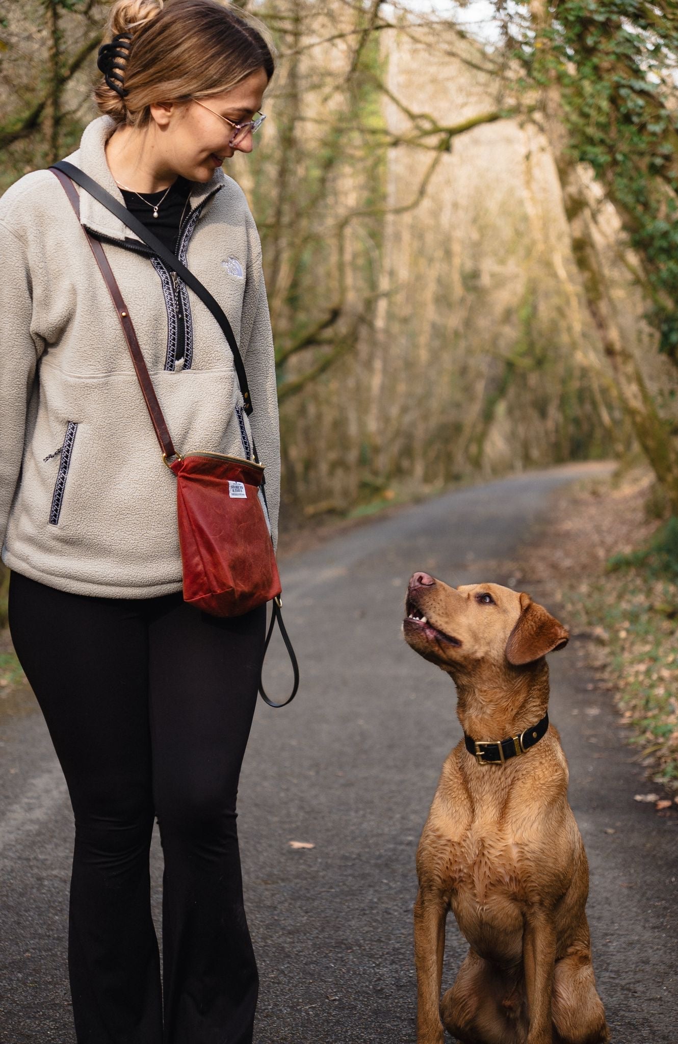 Peppercombe cross body bag - Brick Red cotton