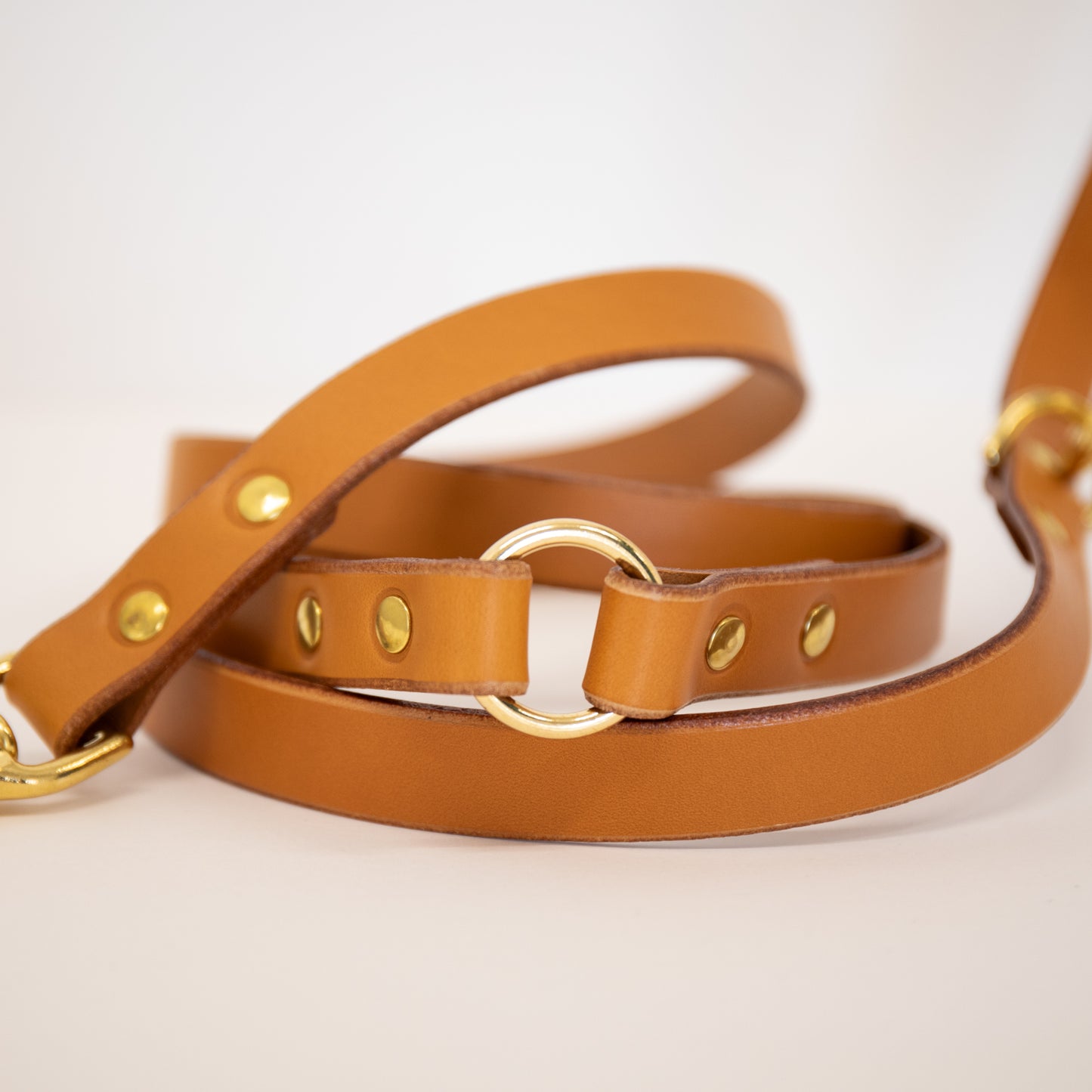 Nacho tan adjustable luxury leather lead