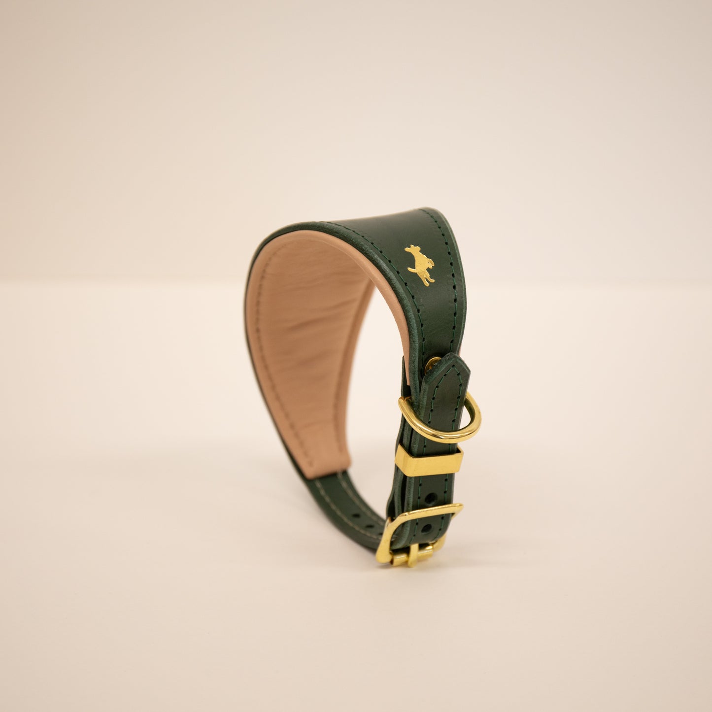 Forest padded Luxury leather sight hound collar