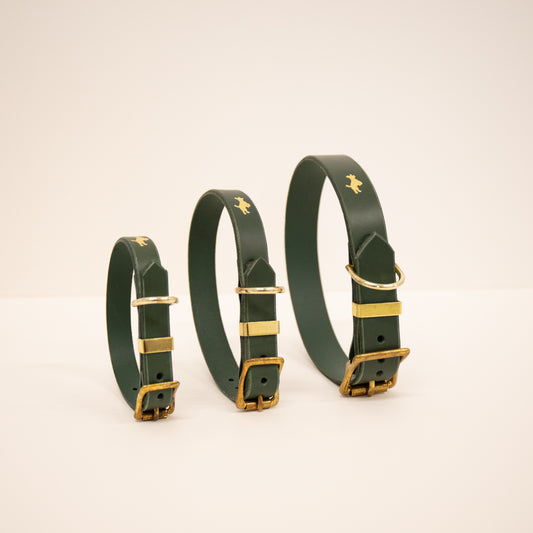 Forest Luxury leather dog collar