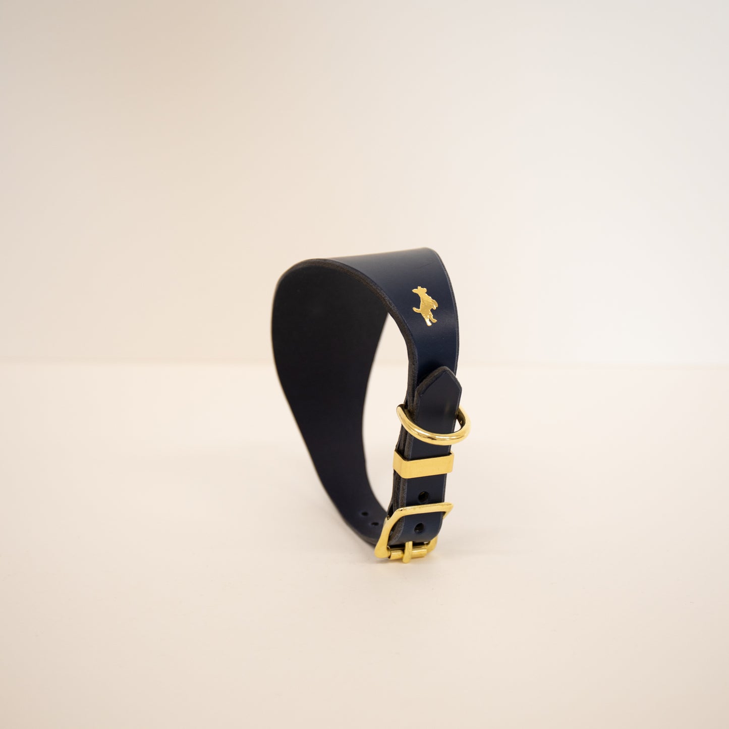 Regal blue Luxury leather sight hound collar