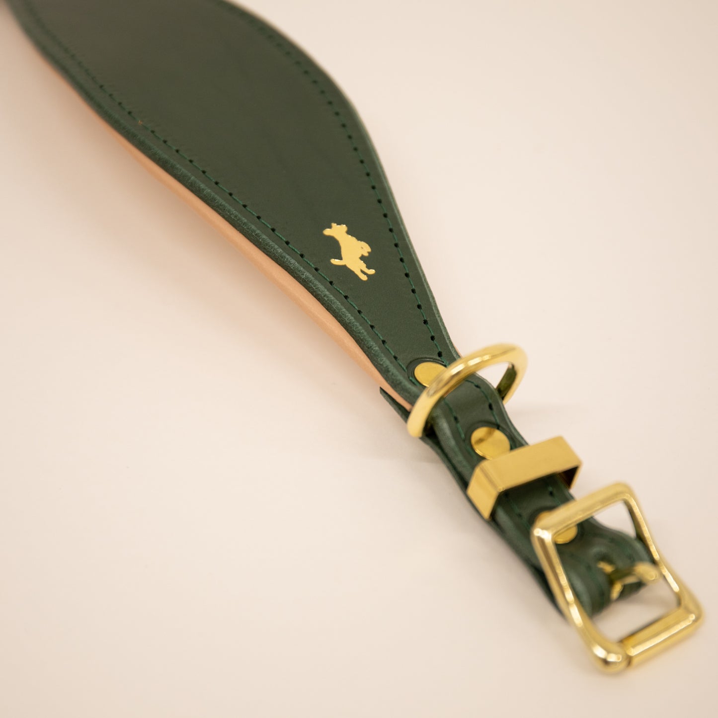 Forest padded Luxury leather sight hound collar