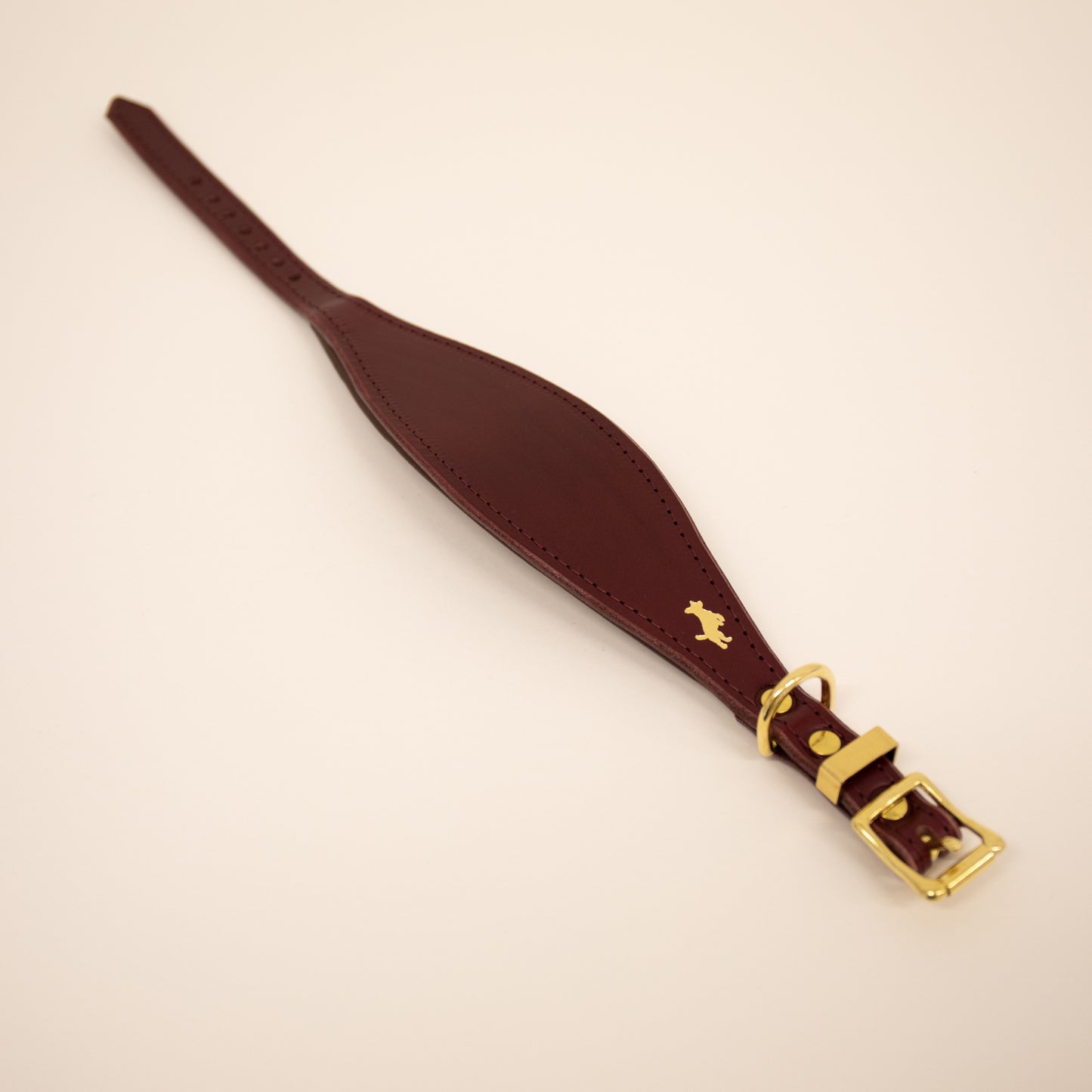 Fig padded Luxury leather sight hound collar