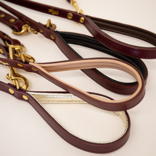 Fig padded luxury leather lead