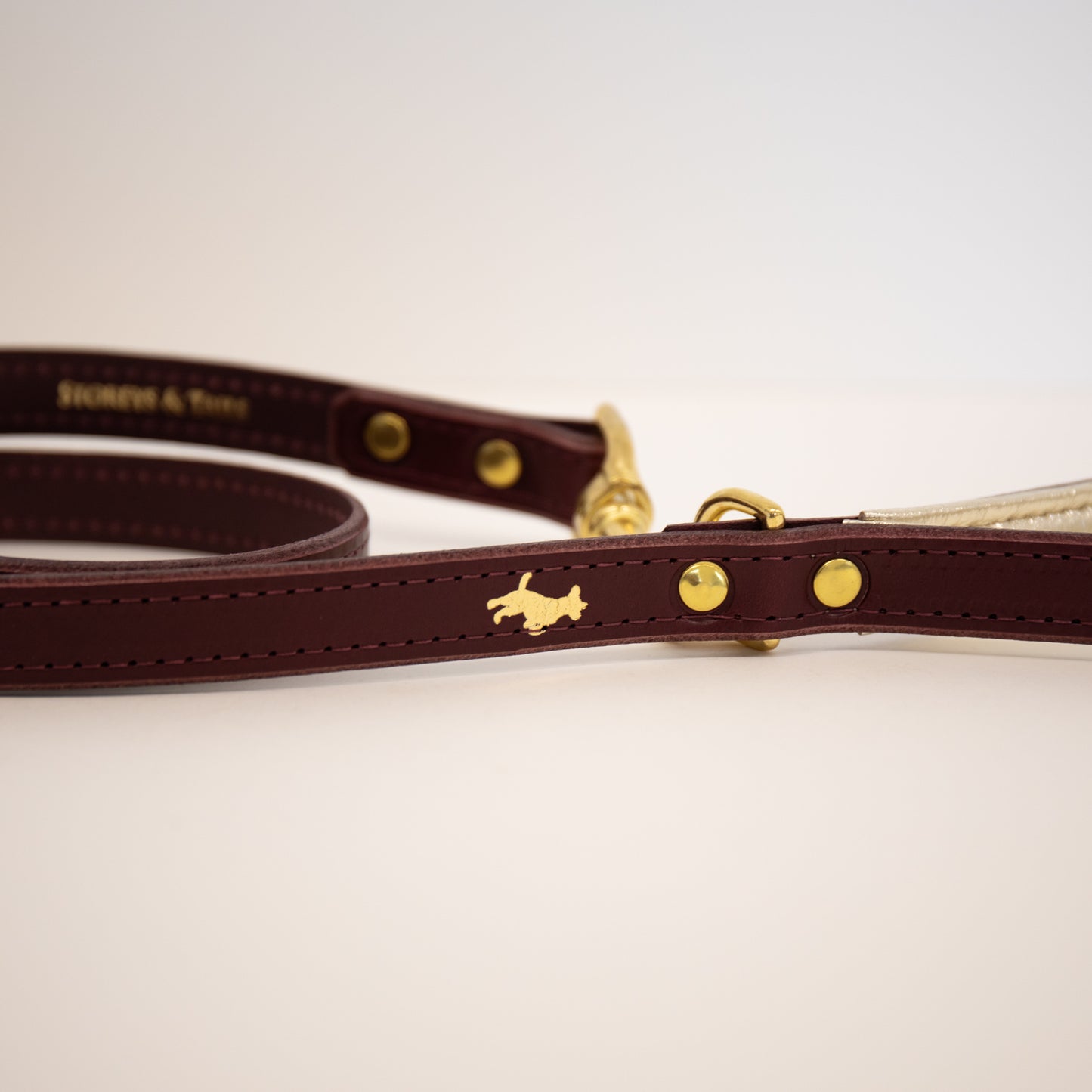 Fig padded luxury leather lead