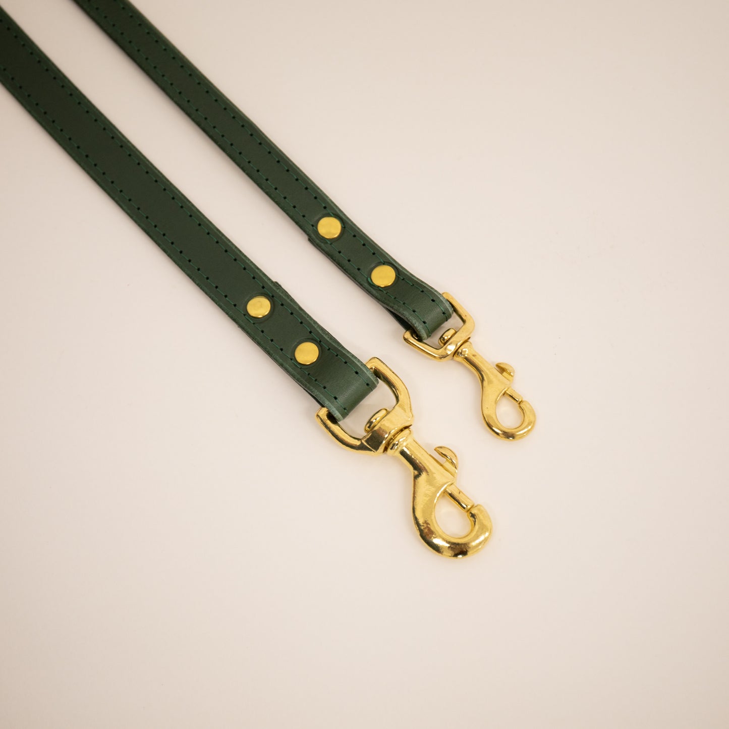 Forest padded luxury leather lead