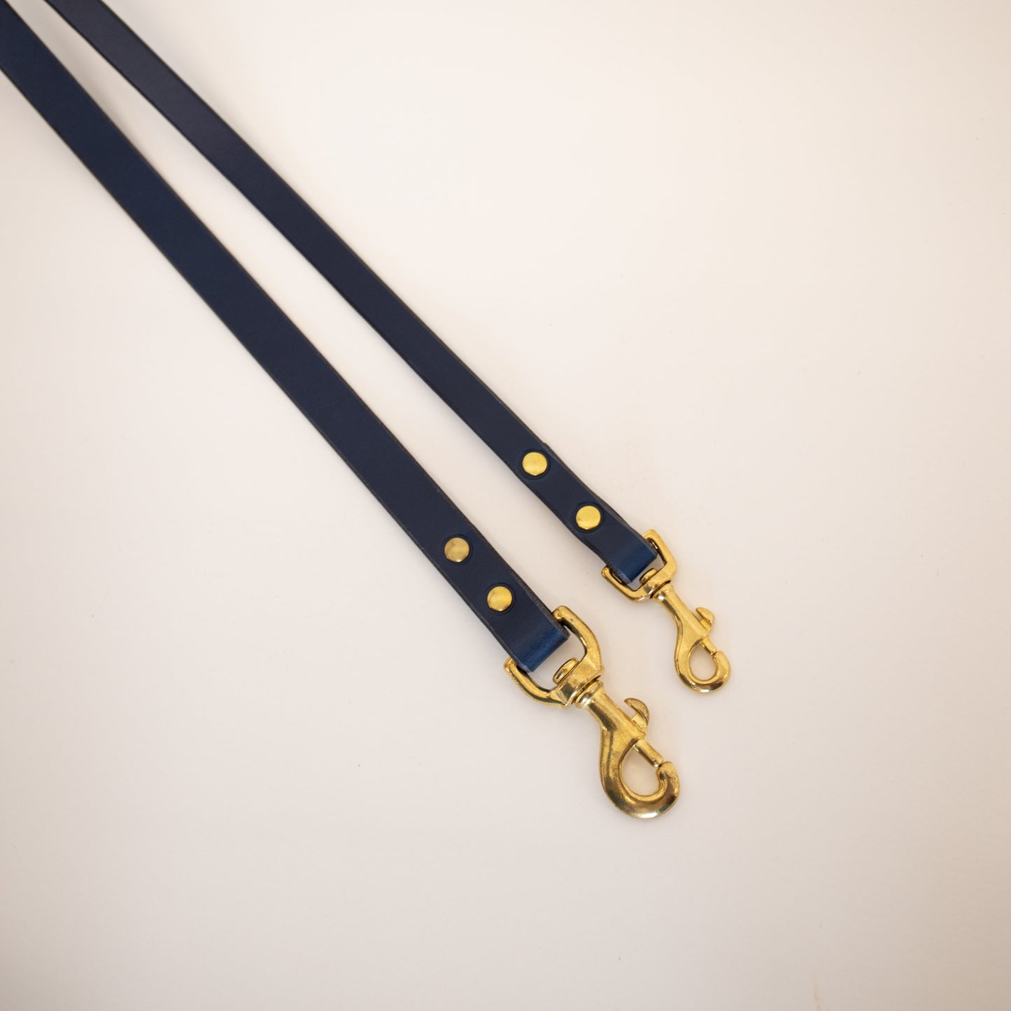 Regal blue luxury leather lead