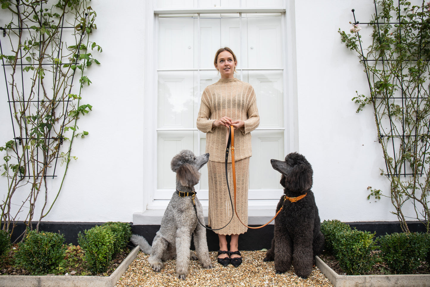 Nacho tan padded luxury leather lead