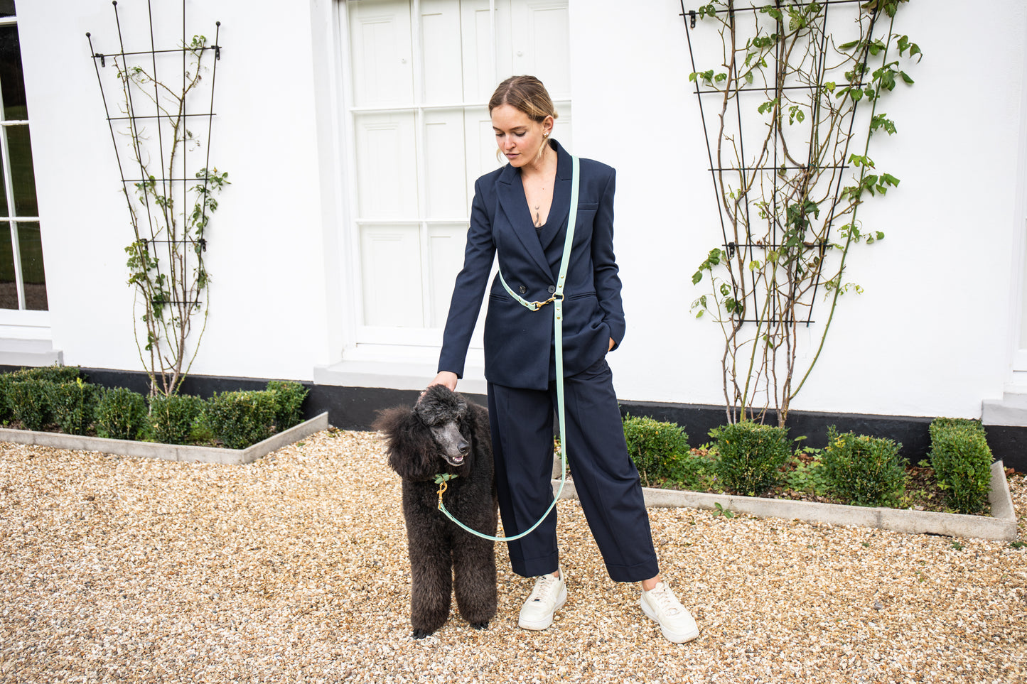 Mint adjustable luxury leather lead