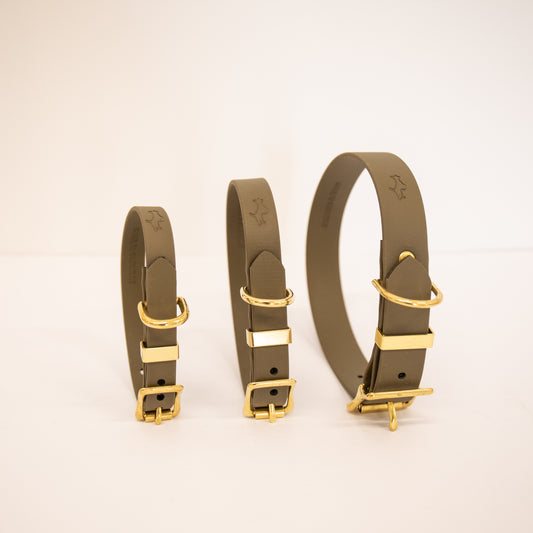 Khaki Biothane® All Weather Collar