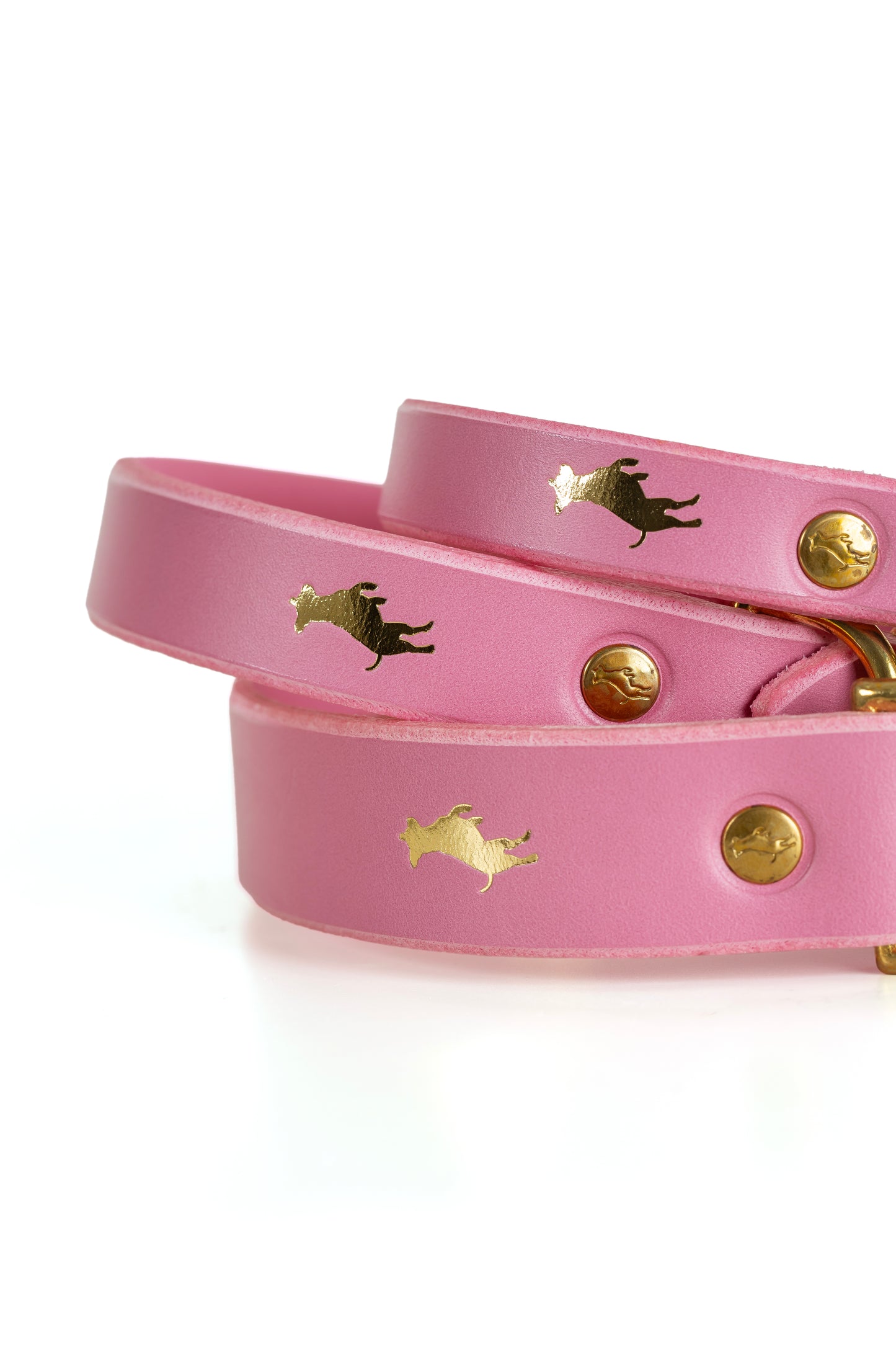 Luxury leather collar- Pink