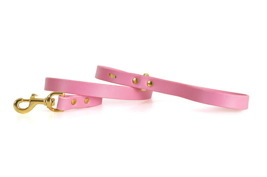 Luxury leather lead- Pink