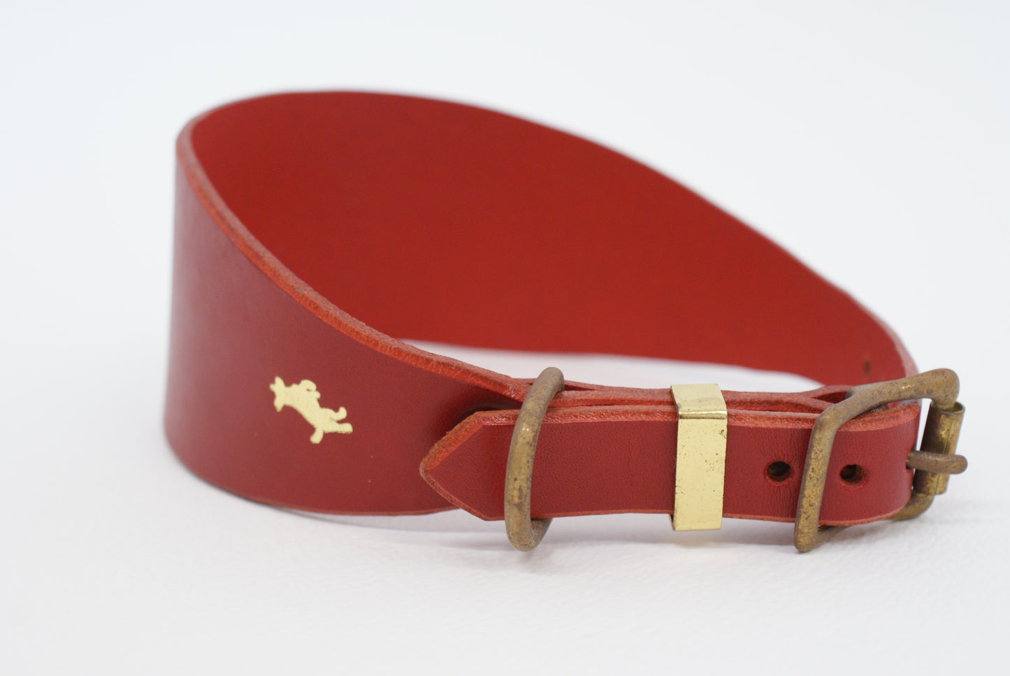 Cranberry Sight hound Luxury leather dog collar EX DISPLAY SALE
