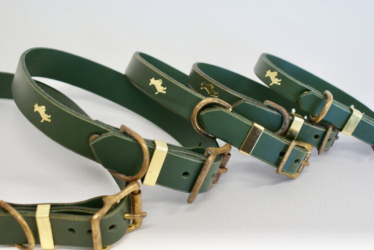 Forest Luxury leather dog collar EX DISPLAY SALE