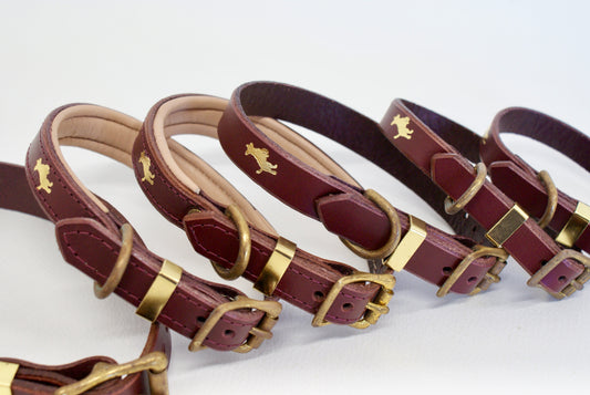 Fig Luxury leather dog collar EX DISPLAY SALE