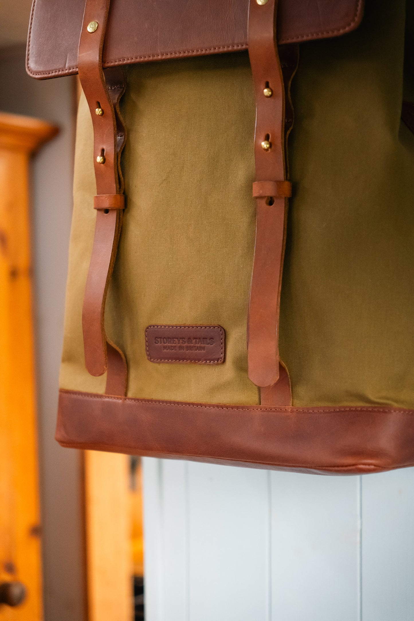 Hartland rucksack- Olive and Tobacco