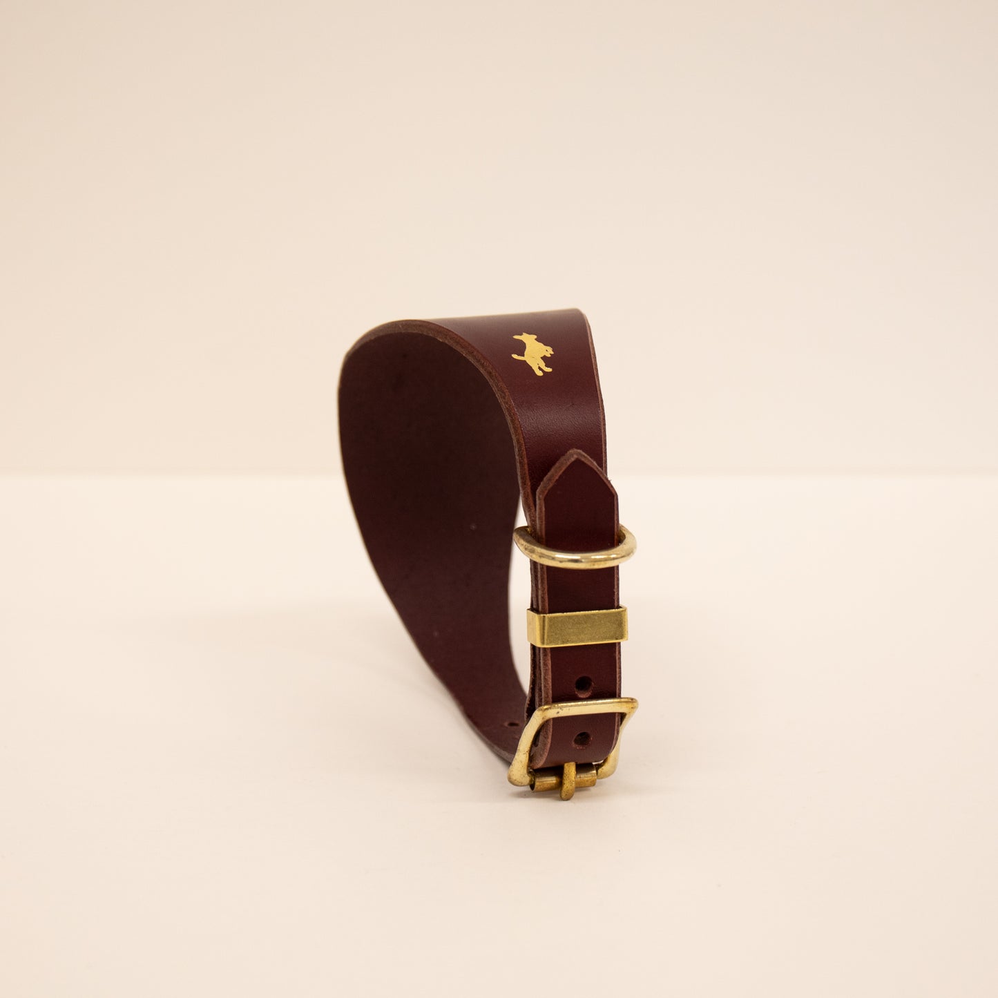Fig Luxury leather sight hound collar