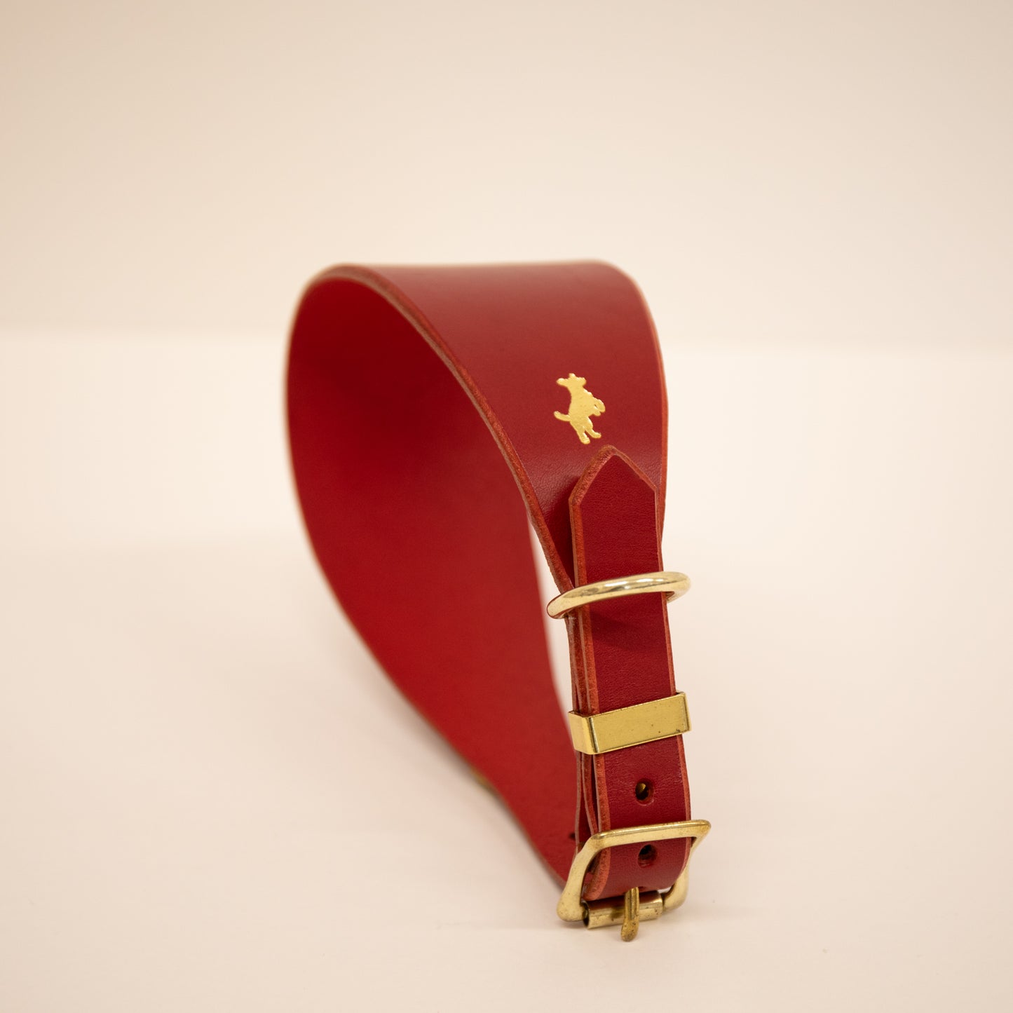 Cranberry Luxury leather sight hound collar